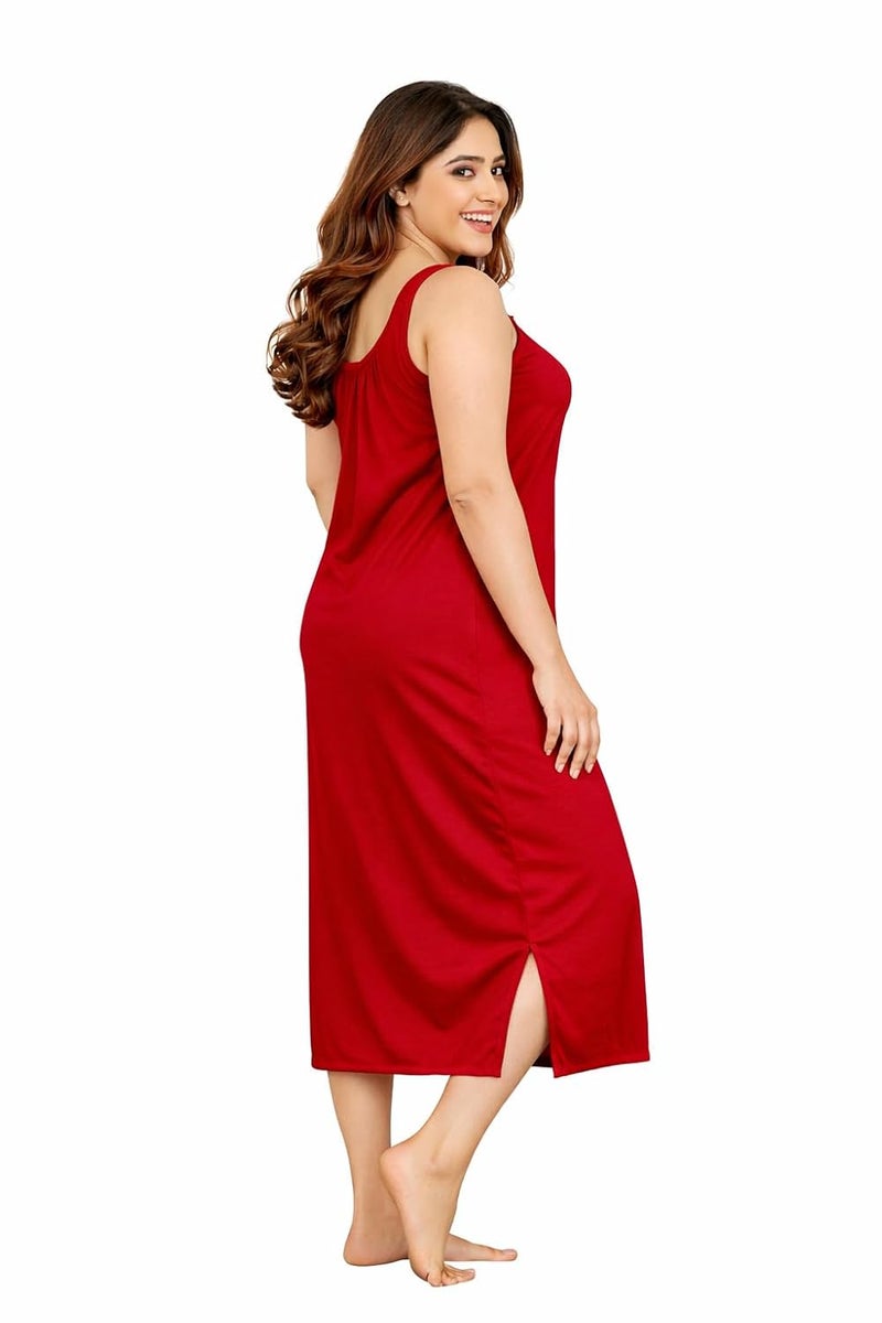 VIG TRENDS Women’s Long Sleeveless Cotton Nightgown | Soft & Breathable Nightwear for Comfortable Sleep - Image 2